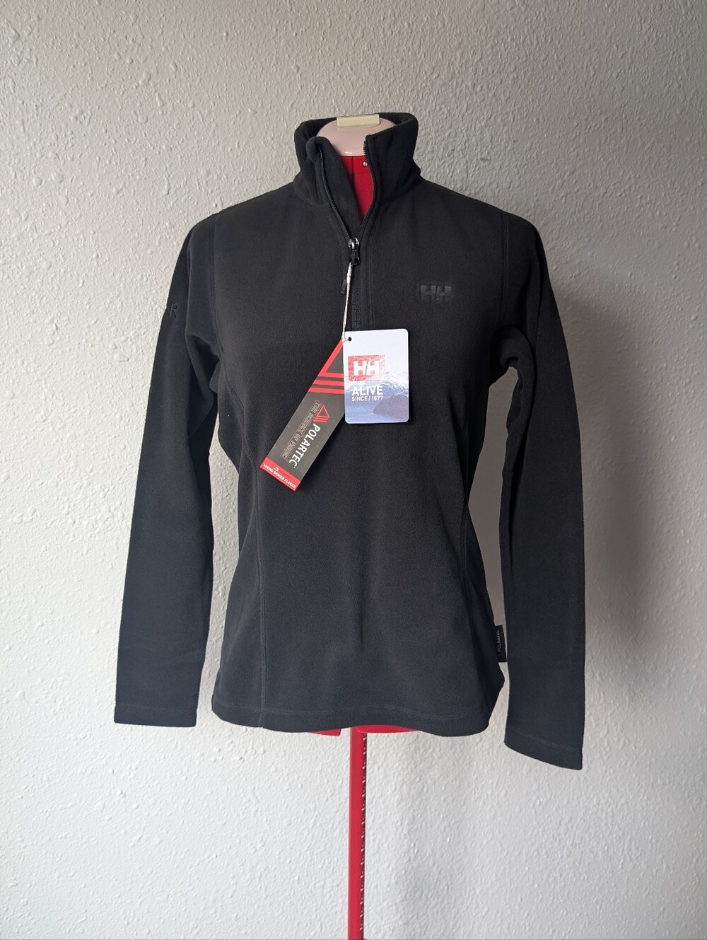 Helly Hansen Daybreaker 1/2 Zip Polartec Fleece Black Women's Medium NWT